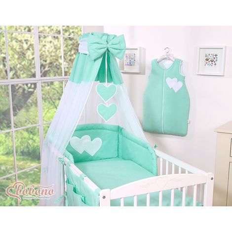 Baldacchino in tulle - cuori di menta
