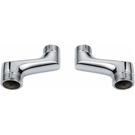 Pair Eck-Duscharmatur, Messing-Winkelreduzierstück, verstellbarer Schwenkarm, Eck-Wandarmatur, 1/2\"- bis 3/4\"-Versatzarmatur, Chrom