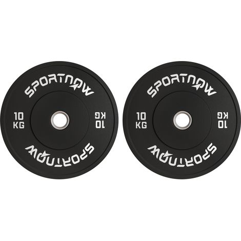 2 x 10 kg Hantelscheiben, olympische Scheiben Ø 50 mm, schwarz (1/5)