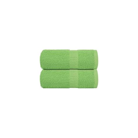 2-teilige apfelgrüne Gästeservietten, 30 x 50 cm, 360 g/m² - Crezuo