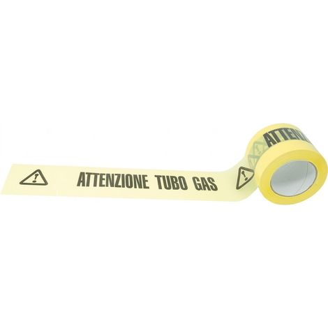 NASTRO SEGNALETICO ATTENZIONE cavo tubo gas 4 rotoli GEKO (1/2)