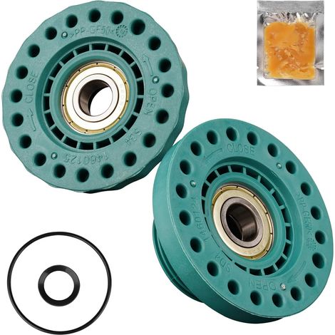 2 Kit de roulement,gauche et droite,joint torique et graisse,plastique et acier inoxydable (1/4)