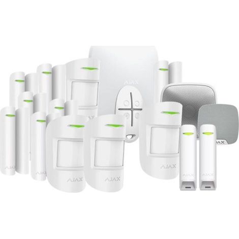 Ajax Kit antifurto wireless Bianco HUB2 GSM(4G) + 4 SENSORI + 7 CONTATTI + SIRENE - 51174 - 42964