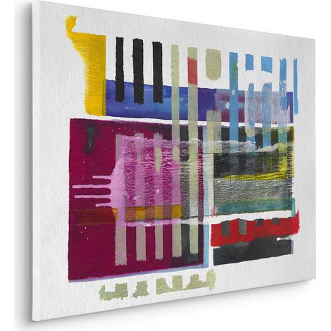 Komar Canvasbild Tetris Wall - 90 x 60 cm - Bild auf Keilrahmen - Modern (1/2)