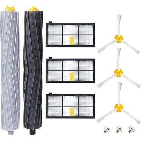 Pièces accessoires pour iRobot Roomba 800 805 860 861 865 866 870 871 876 880 885 886 890 895 896 900 960 966 980, Remplaçant Filtres et Brosses Kit pour Aspirateur Robot - 11in1 (1/4)