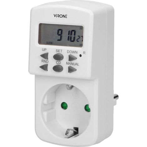 Elektronischer Mini-Timer 1800W 8A 10 Programme Schuko DT-2(GS) (1/2)