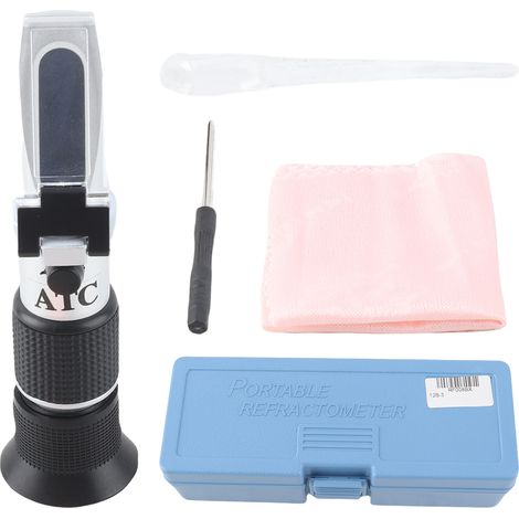 3-in-1 Handheld Honey Refractometers for Honey Moisture &amp Brix &amp Baume Beekeeping Honey Refractometer Water Content Meter Honey Moisture Tester with ATC for Honey Products Maple Syrup and Molass