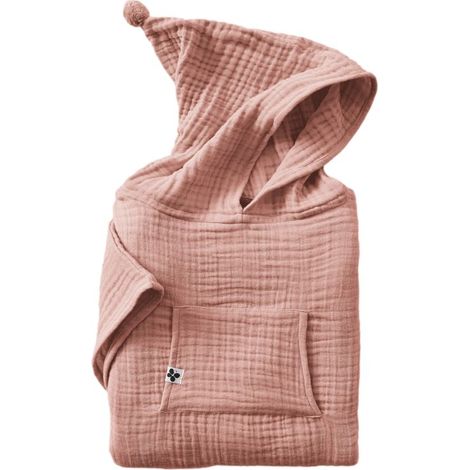 Poncho enfant mixte Gaze de coton unie Gaïa - Gaïa Rose Pêche - 6 à 10 ans