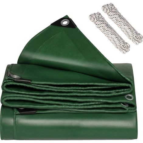 Telone impermeabile, resistente agli strappi, colore verde-B, 3x3 m (1/2)