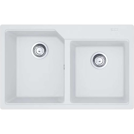 Franke Urban - Fregadero de fragranite UBG 620-78, 78x50 cm, blanco hielo 114.0700.116