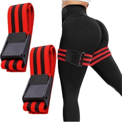 Set of 2 BFR (Blood Flow Restriction) training bands for muscle building.