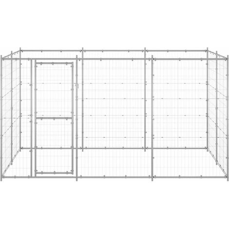 Maison Exclusive - Perrera de exterior de acero galvanizado 7,26 (1/5)
