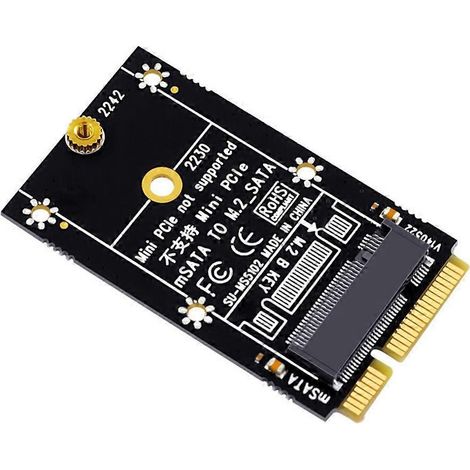 MSATA zu M.2 SATA Adapter-Erweiterungskarte unterstützt SSD 2230 und 2242 mit 6 Gbit/s (schnell)