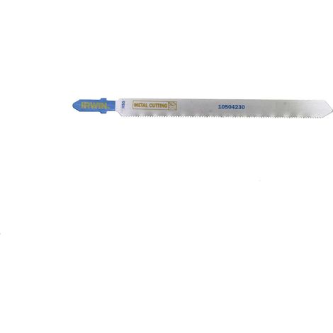 Hoja de sierra de calar IRWIN 10504230, para cortar metal, acero HSS, cortes rápidos y precisos en metales, aluminio y metales no ferrosos, 132 mm, paquete de 5.