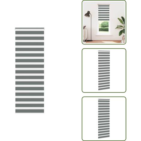 vidaXL Zebrarollo Dunkelgrau 80x230 cm Stoffbreite 75,9 cm Polyester (1/5)