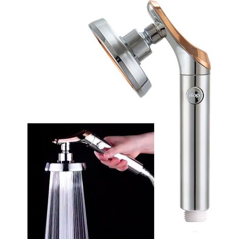 Grande pomme de bain et douche avec bouton, cascade haute pression Portable pour accessoires de salle de bains (1/5)