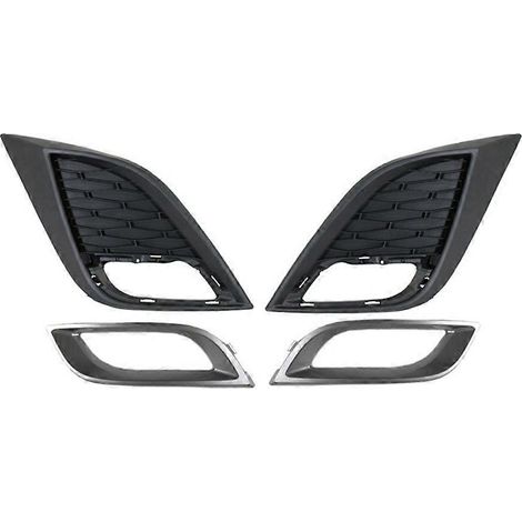 Rejilla de faro antiniebla delantero derecho para parachoques de coche BBN250C11C, cubierta de rejilla de faro antiniebla con marco cromado para 3 2010 2011 (1/5)