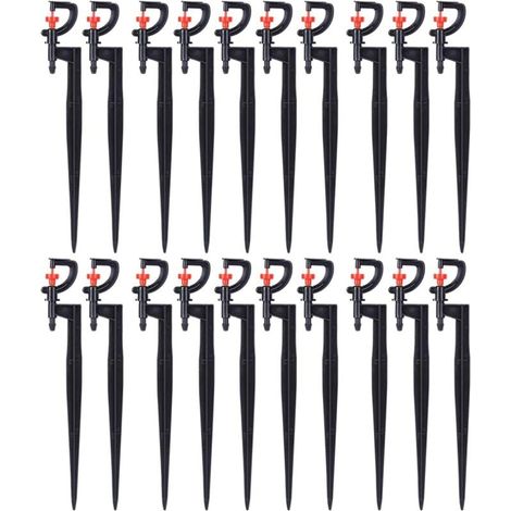 ZVD Arroseur d'arrosage, 20 pièces, Micro - arroseur Rotatif à 360 degrés de Type G (1/4)