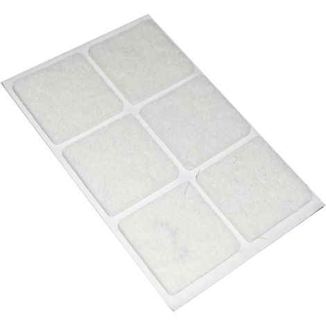 Feltrini adesivi quadrati 30 x 30 mm. - bianco - 6 pz.