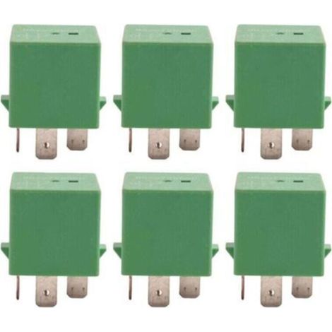 Relé de ventilador de radiador verde de 5 pines, 12 V, 35 A, compatible con 206, 207, 306, 307, 406, 407 y 807.