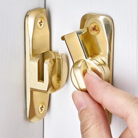 90/180 Degrés Loquet de Porte Rabattable, Verrou Porte Loquet Porte Coulissante Fermeture Porte Coulissante Serrure Porte Coulissante Serrures de Portes Verrou de porte coulissante bronze