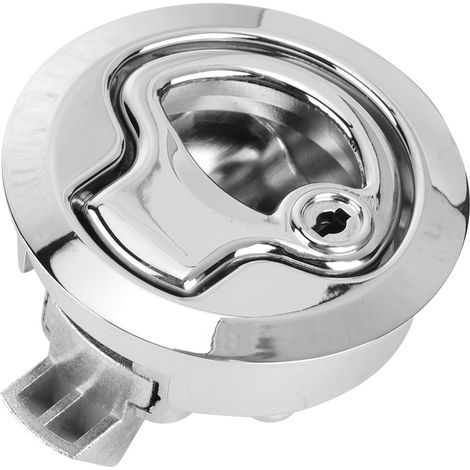 Poignée ronde en alliage de zinc pour porte de camping-car, serrure à tirette, adaptable placard et salle de bain, quincaillerie de remplacement, 1 pièce. (1/3)