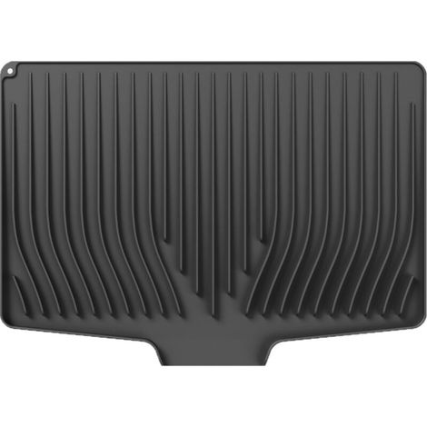 Premium Silicone Drying Mat with Angled Design - Anti-Slip, Heat Resistant (230°C), Fast Drainage Mat (Black, 4835cm)