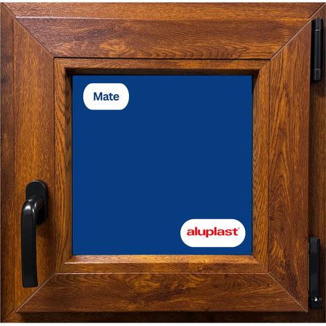 Ventana PVC Reforzado 500x500 Roble Dorado Oscilobatiente Derecha Mate (1/4)