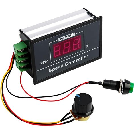 Contrôleur de Vitesse de Moteur PWM DC 6-60V, Variateur de Vitesse, Régulateur de Contrôle de Moteur à Affichage Numérique, Potentiomètre Réglable, Bornes à Vis, Compatible 12V 24V 36V 48V, 30A (1/5)
