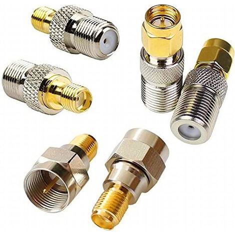 ensembles Pcs de type F à SMA mâle femelle connecteur adaptateur prise coaxiale (1/4)