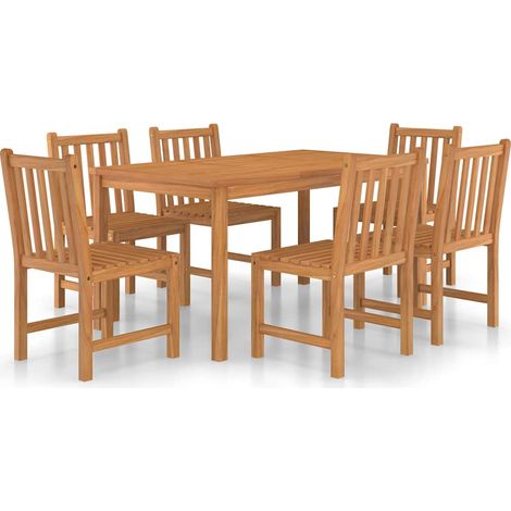 Maison Exclusive - Set da pranzo da giardino 7 pz 150x90 cm in legno massello di teak (1/5)
