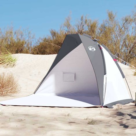 vidaXL Beach Tent Grey 268x223x125 cm 185T Polyester (1/5)