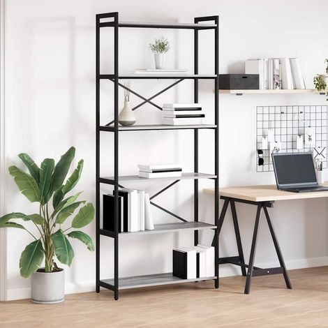 Bücherregal Grau Sonoma 80 x 30 x 189,5 cm Holzwerkstoff