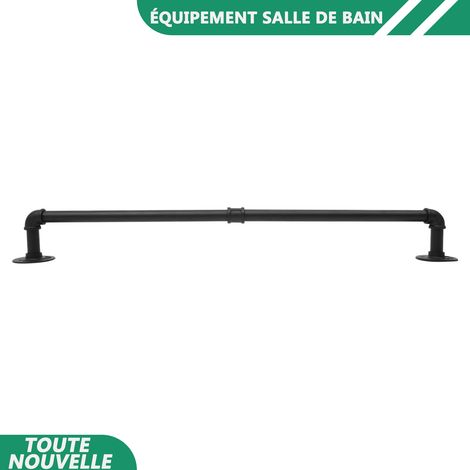 WAOBDLA Porte-serviettes de bain de style industriel de 85cm monté au mur Porte-serviettes de bain (1/5)
