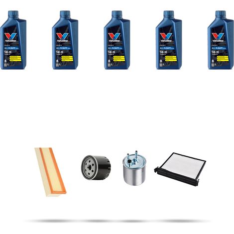 Kit tagliando 4 FILTRI e 5L OLIO compatibile con Renault Twingo II 1.5 dci 62kw Dal 2008 (1/5)