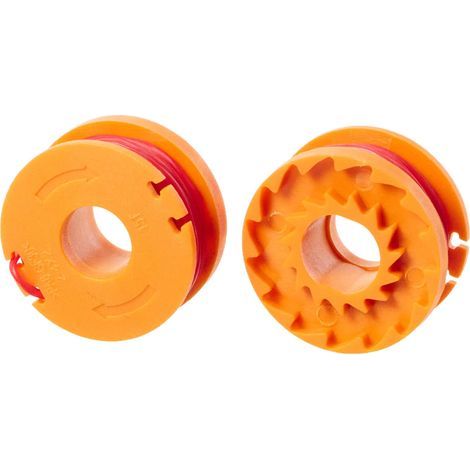 Lot de 2 Bobines de Fil - Bobine de 3m - Compatible avec les Débroussailleuses et Coupe-Bordures WORX 20V - Fil de Coupe Longue Durée - Ø1,25 mm - WA0004.1 (1/5)