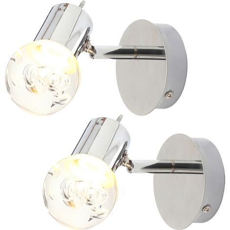 Litecraft Ayston Spotlight Bathroom Wall or Ceiling 5 Watt LED in Polished Chrome - 2 Pack