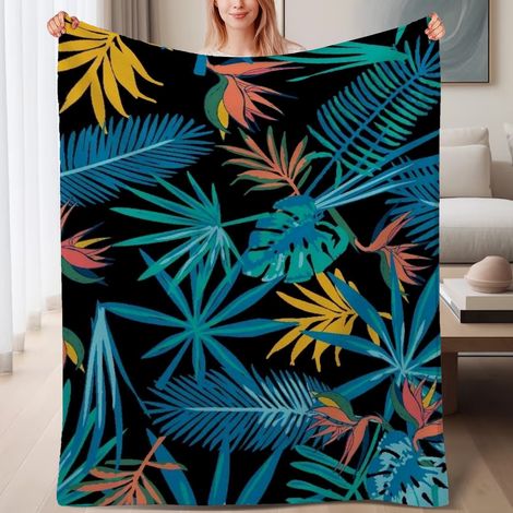 Couverture de lit en polaire, jeté doux et chaud idéal pour le printemps, légère et luxueuse en microfibre de polyester, décoration élégante pour la maison, excellent cadeau pour hommes et femmes,6080 (1/4)