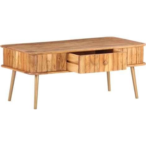 Maison Exclusive - Tavolino da Salotto 100x50x40 cm in Legno Massello di Acacia (1/5)