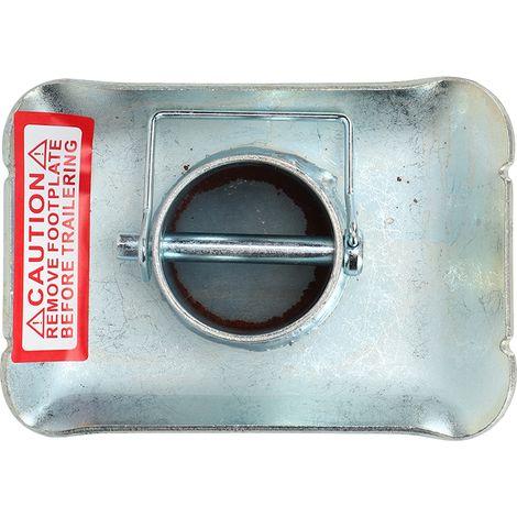 Plaque de pied remorque 160x115mm avec goupille de verrouillage, adaptée pour tube rond diamètre extérieur 50mm (1/5)