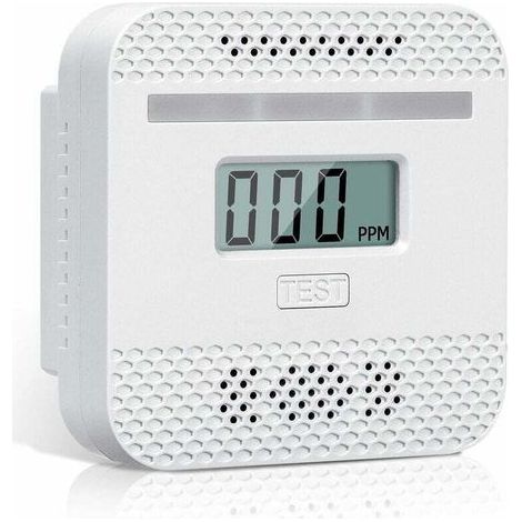 Détecteur de Monoxyde de Carbone, Detector Monoxide Carbon Intelligent avec l'Écran LCD, Conforme à la Norme en 50291, avec Bouton de Test et Voyant d'état LED (Mini 1PC) (1/5)