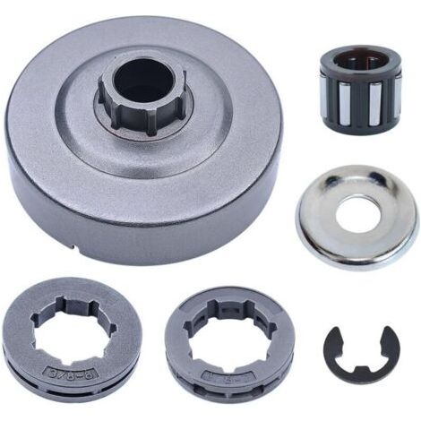 Kit pignon couronne 3/8" 7 dents pour tronçonneuse STIHL 034 036 MS290 MS390 MS310 - Tambour embrayage + pignon chaîne + clip E + roulement + rondelle