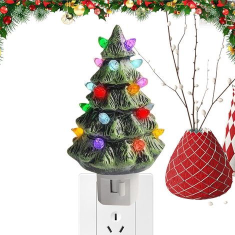 Veilleuse de Noël à brancher Décoration d'éclairage d'ambiance en résine (1/5)