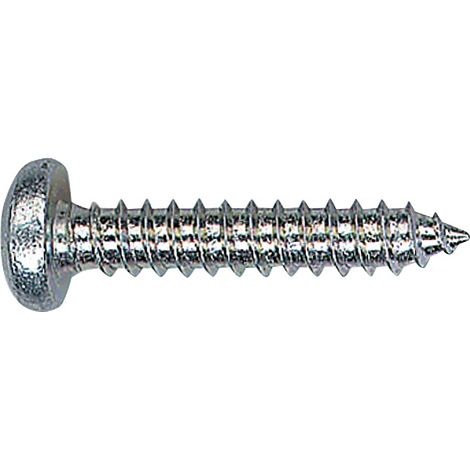 Vis à tôle tête cylindrique large empreinte Pozidriv en acier - GFD - N°6 - 3,5 - 25,4