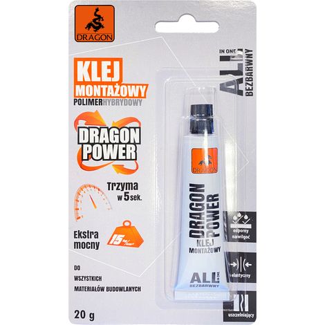 DRAGON POWER MONTAGEKLEBER HYBRIDPOLYMER FARBLOS 20G BLISTER 1 Stk. (1/2)