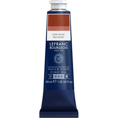 Peinture à l'huile - Fine - Ocre rouge - 306 - Lefranc Bourgeois - 40ml (1/2)
