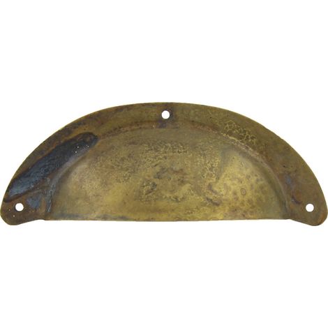 25PZ MANIGLIA ANTICHIZZATA ART.15122 MM.96X37 OTTONE ANTICO (1/2)