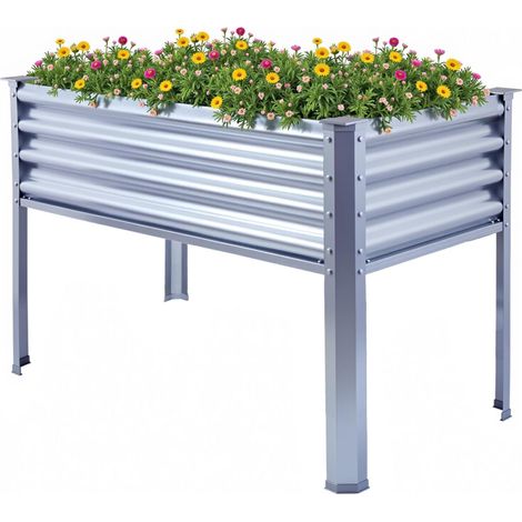 Vegetable Garden with High Feet (4 x 2 x 2.6 FT/120 x 60 x 80 cm) (Metal) (1/5)