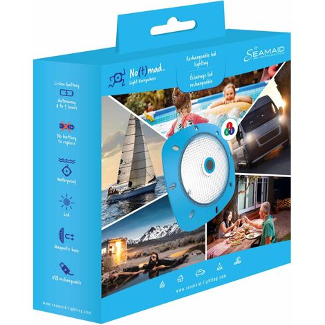 Projecteur LED NOTMAD Rechargeable USB - Bleu Éclairage Couleur - Outdoor - Piscine (1/6)