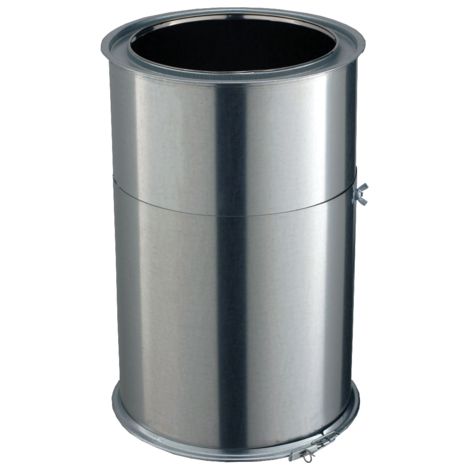 Poujoulat – Conduit de fumée droit réglable 0:230 – Largeur 230mm – Pour installation en espaces confinés – Acier inoxydable (1/2)
